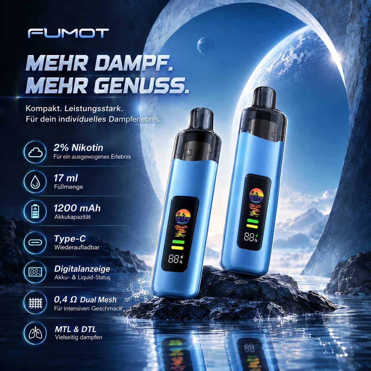 Fumot Altera – 14 000 Bouffées – 2 % de Nicotine